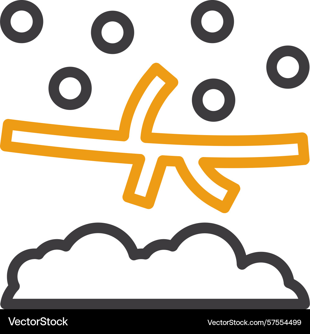Frozen branch two color icon Vector Image