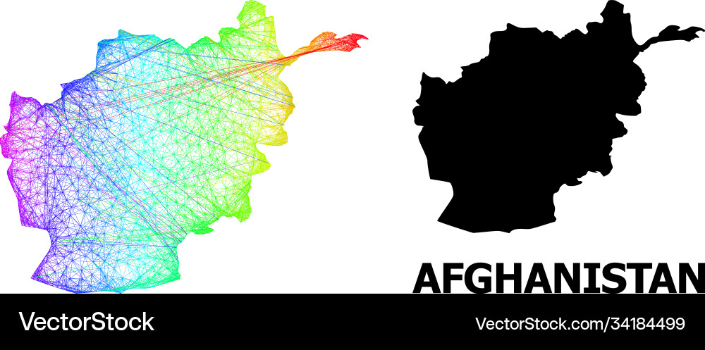 Linear map afghanistan with spectral gradient Vector Image