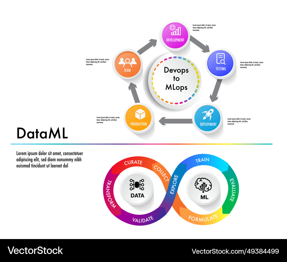 Ml dov ops info2 Ml dov ops info2 vector image