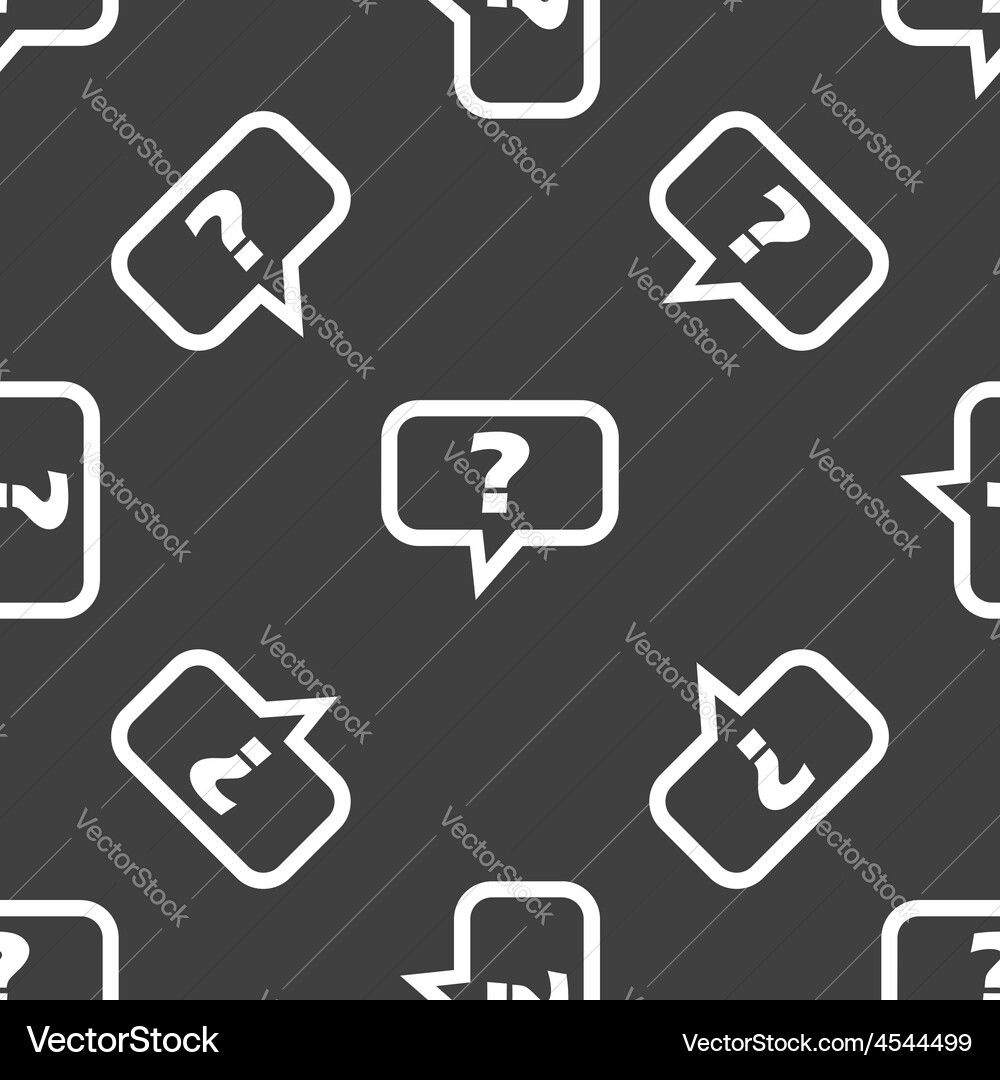 Question reply pattern Vector Image