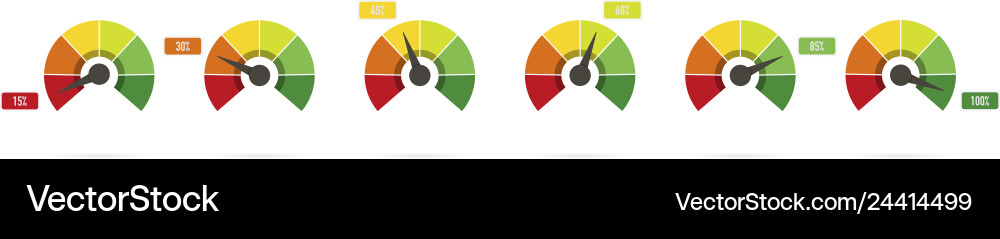 Scale from red to green with arrow in flat style Scale from red to green with arrow in flat style vector image