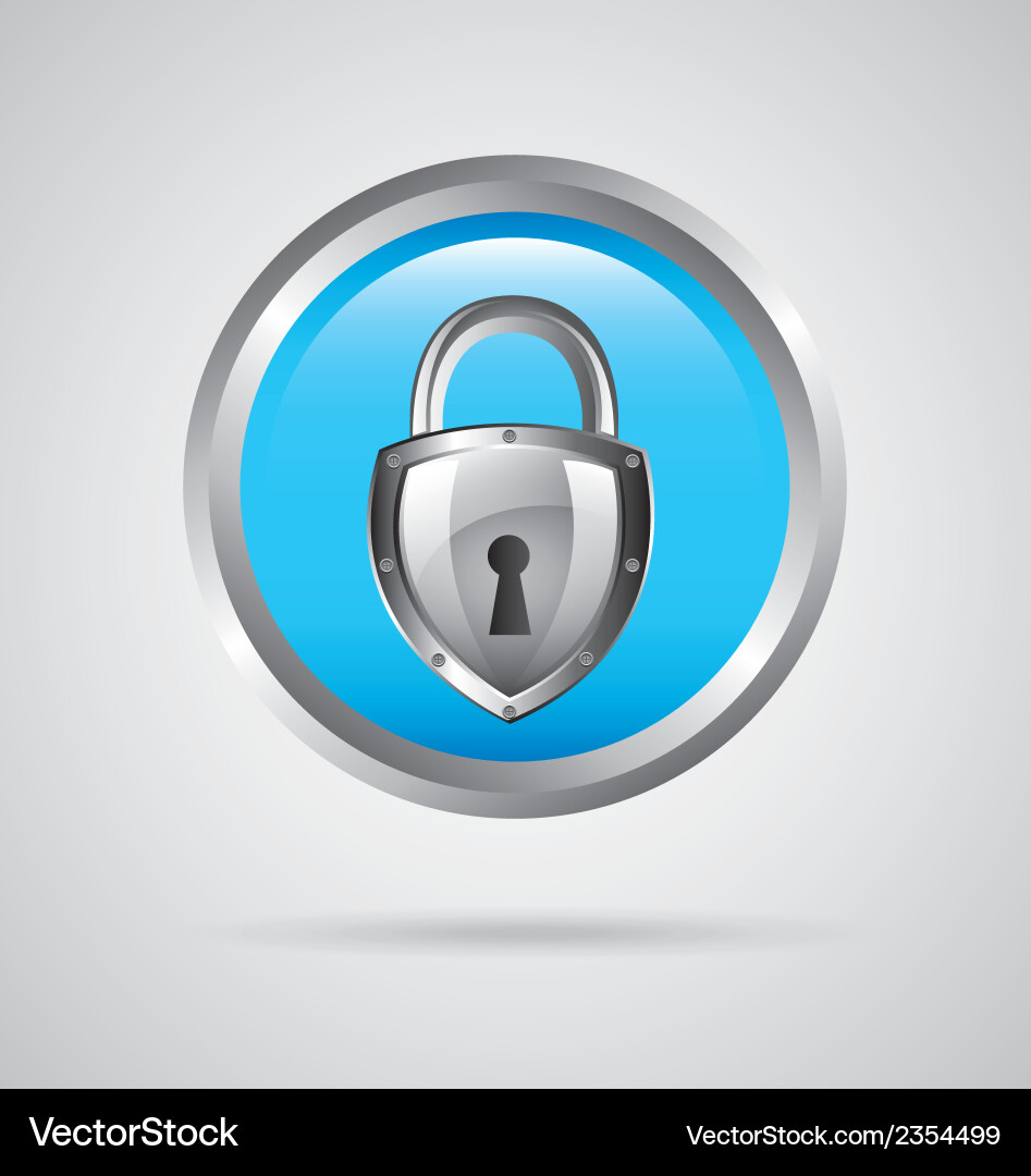 Security design over gray background Vector Image