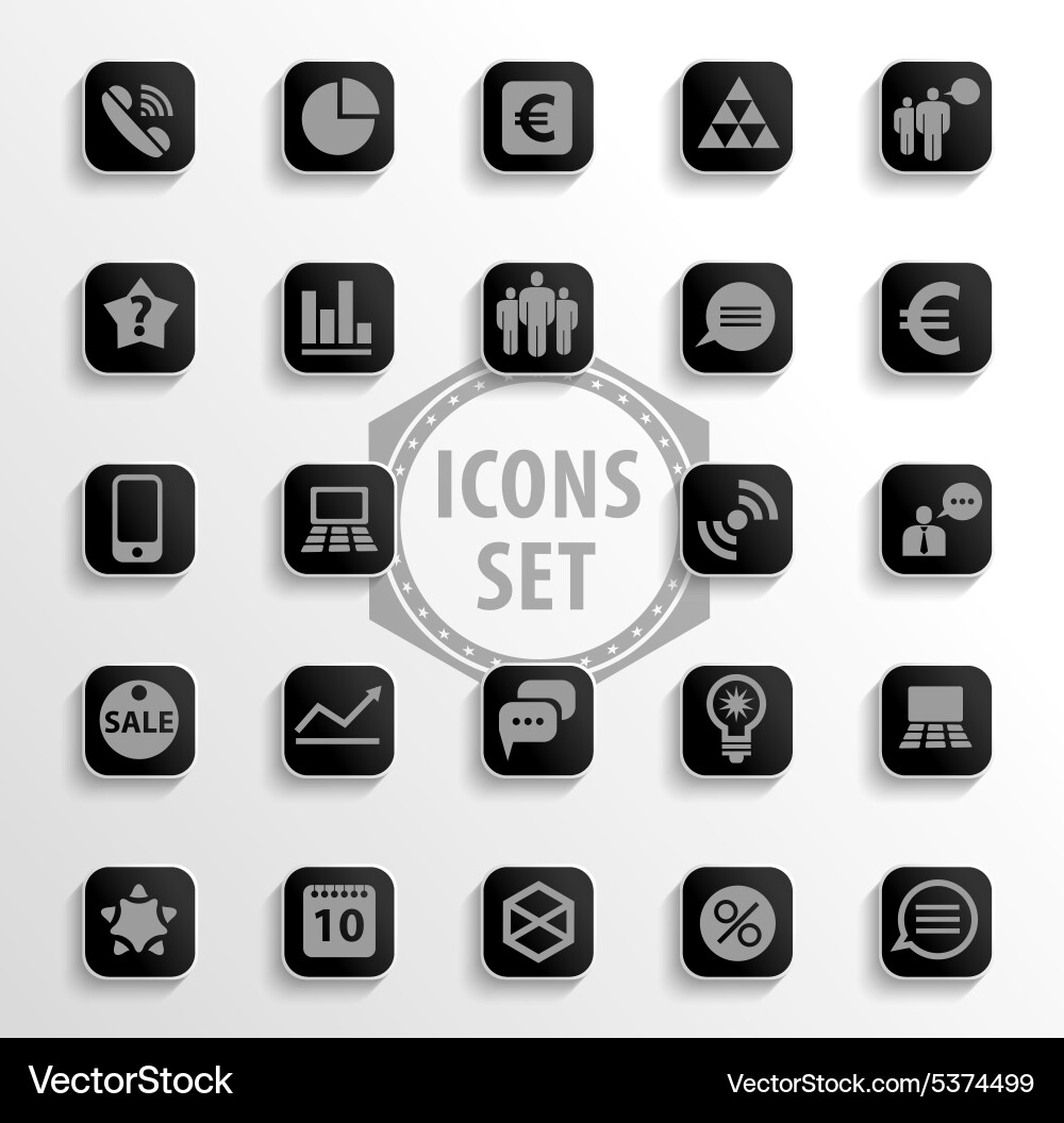 Set of web icons Vector Image