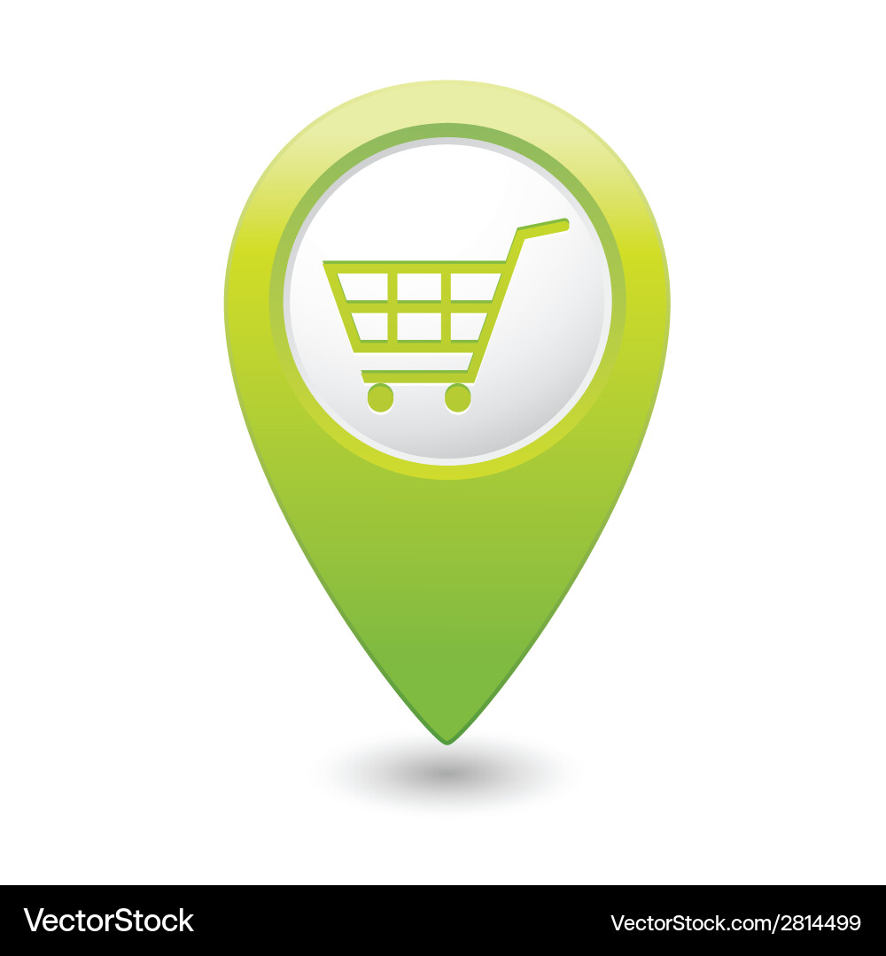 Shopping Cart Pointer Icon vector image