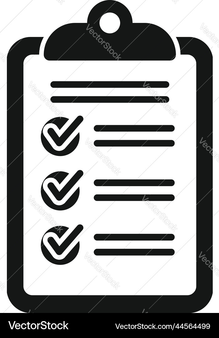 Task board icon simple work project Task board icon simple work project vector image