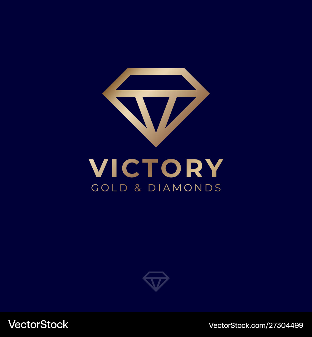V monogram Schmuck Logo gold Linien vektorbild