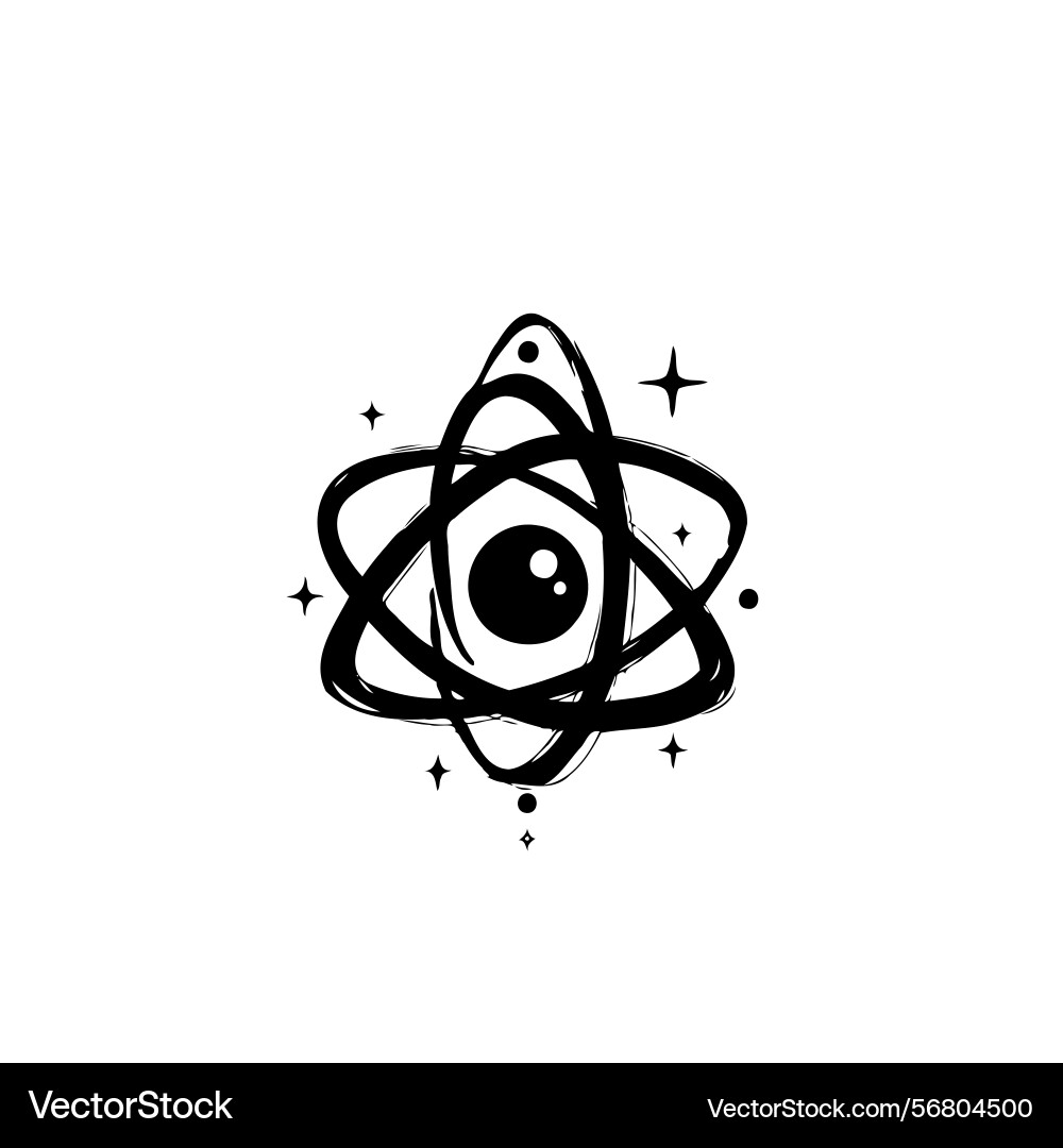 Abstract atomic core conveying vision Abstract atomic core conveying vision vector image