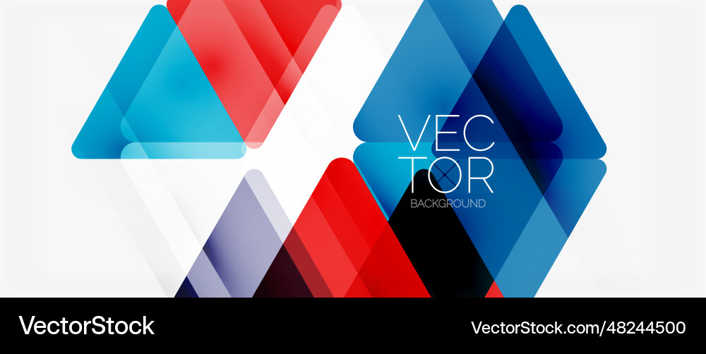 Abstract background color transparent triangles Vector Image