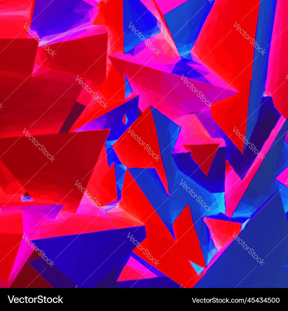 Abstract background with blue and red triangular Abstract background with blue and red triangular vector image