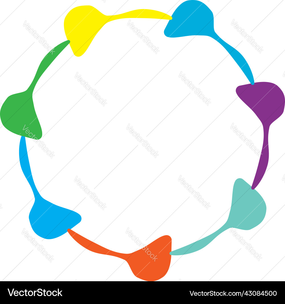 Abstract circle ring geometric shape element Vector Image