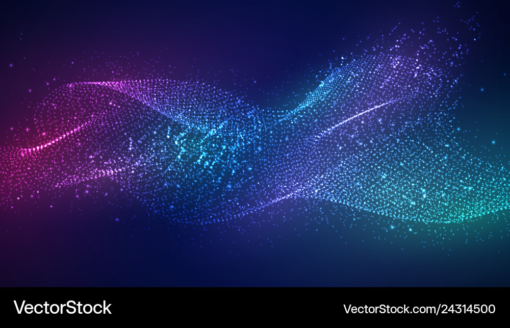 Abstract Liquid Particle Flow Background vector image