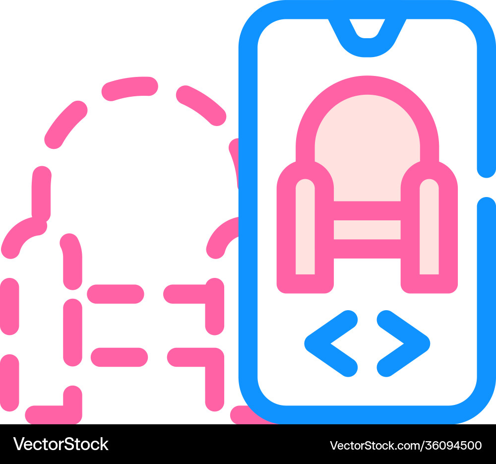 Augmented reality app color icon Vector Image