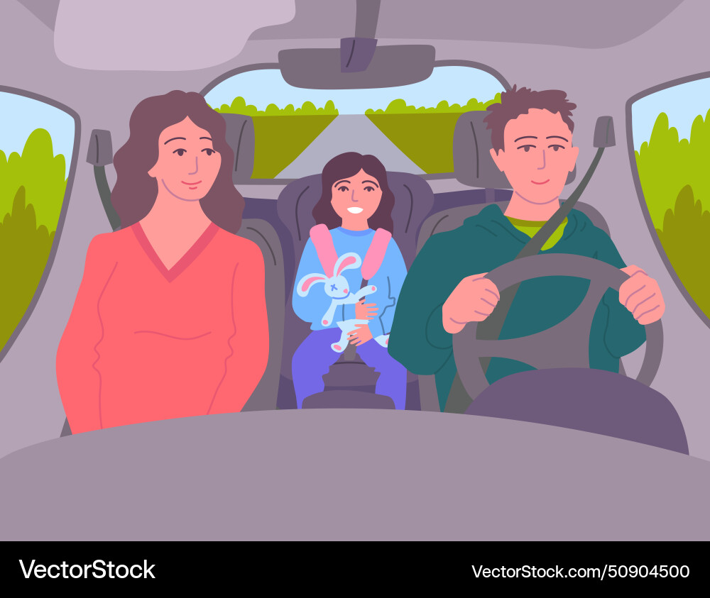 Cartoon color characters people happy family Cartoon color characters people happy family vector image