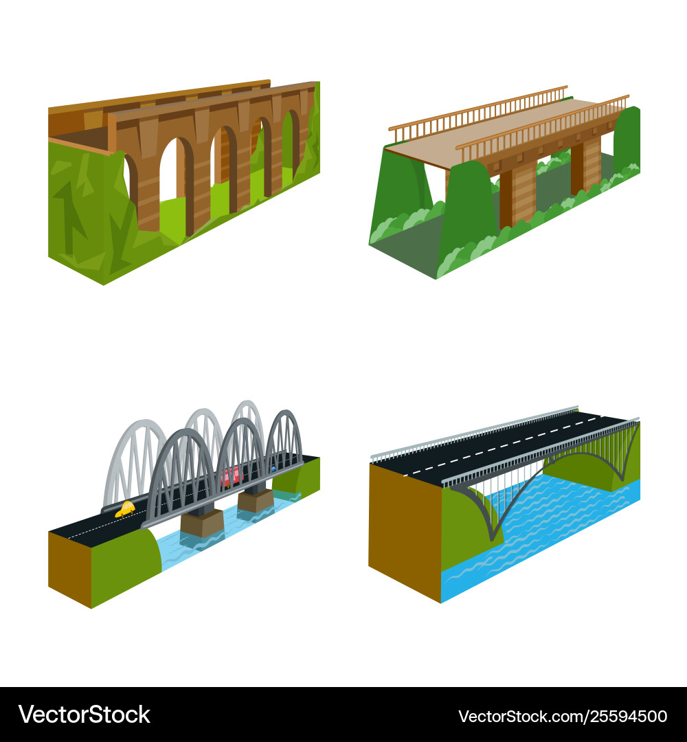 Design bridgework and architecture Design bridgework and architecture Vector Image