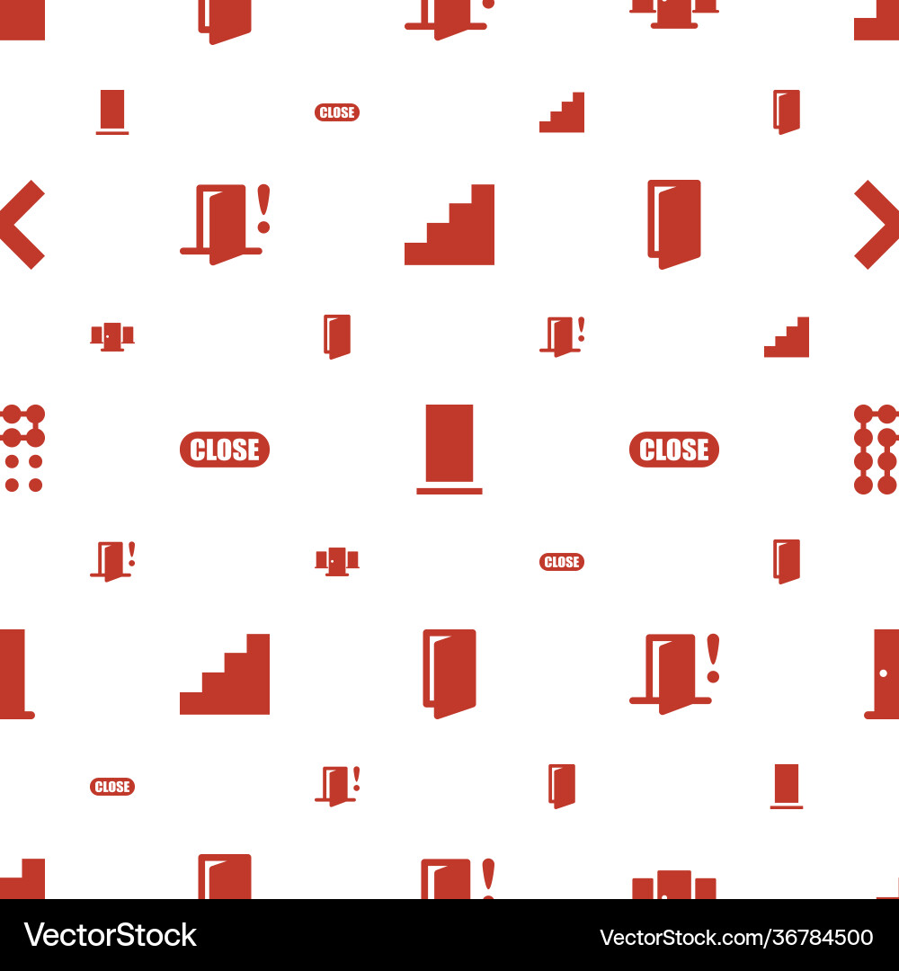 Exit icons pattern seamless white background Exit icons pattern seamless white background vector image