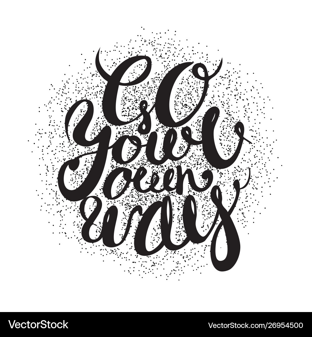 Go your own way Vector Image