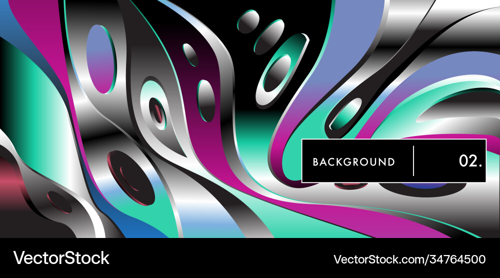 Liquid color background design fluid gradient vector image