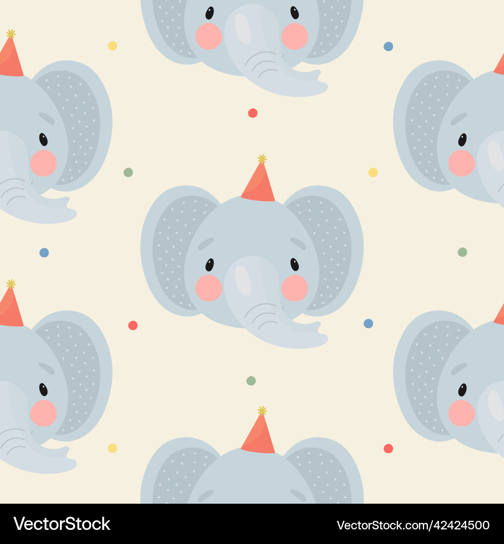 Seamless pattern with elephant Seamless pattern with elephant vector image