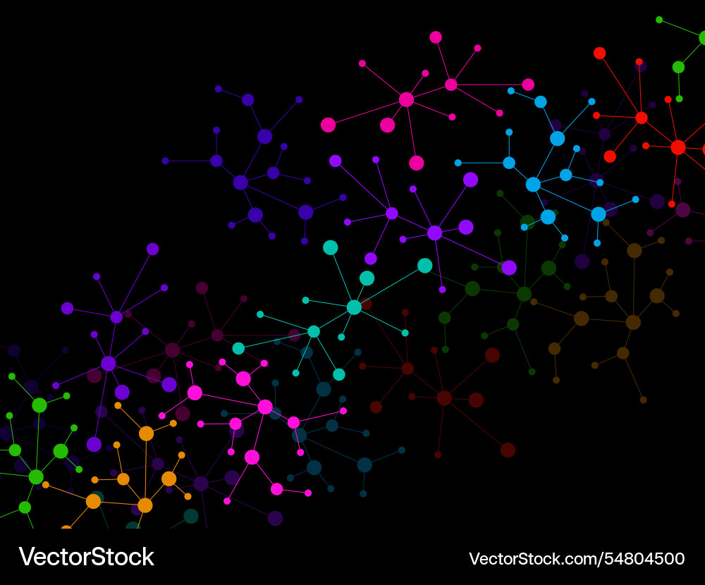 Structure molecule and communication scientific Structure molecule and communication scientific Vector Image