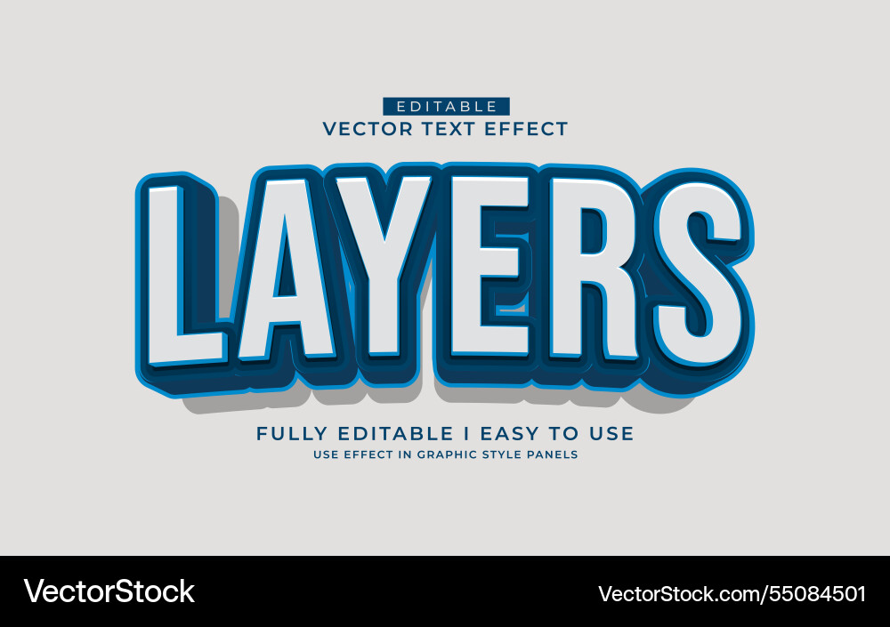3d editable text effect typography style template 3d editable text effect typography style template vector image