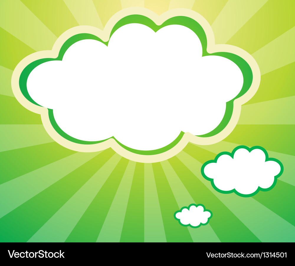 An empty template in a cloud form vector image