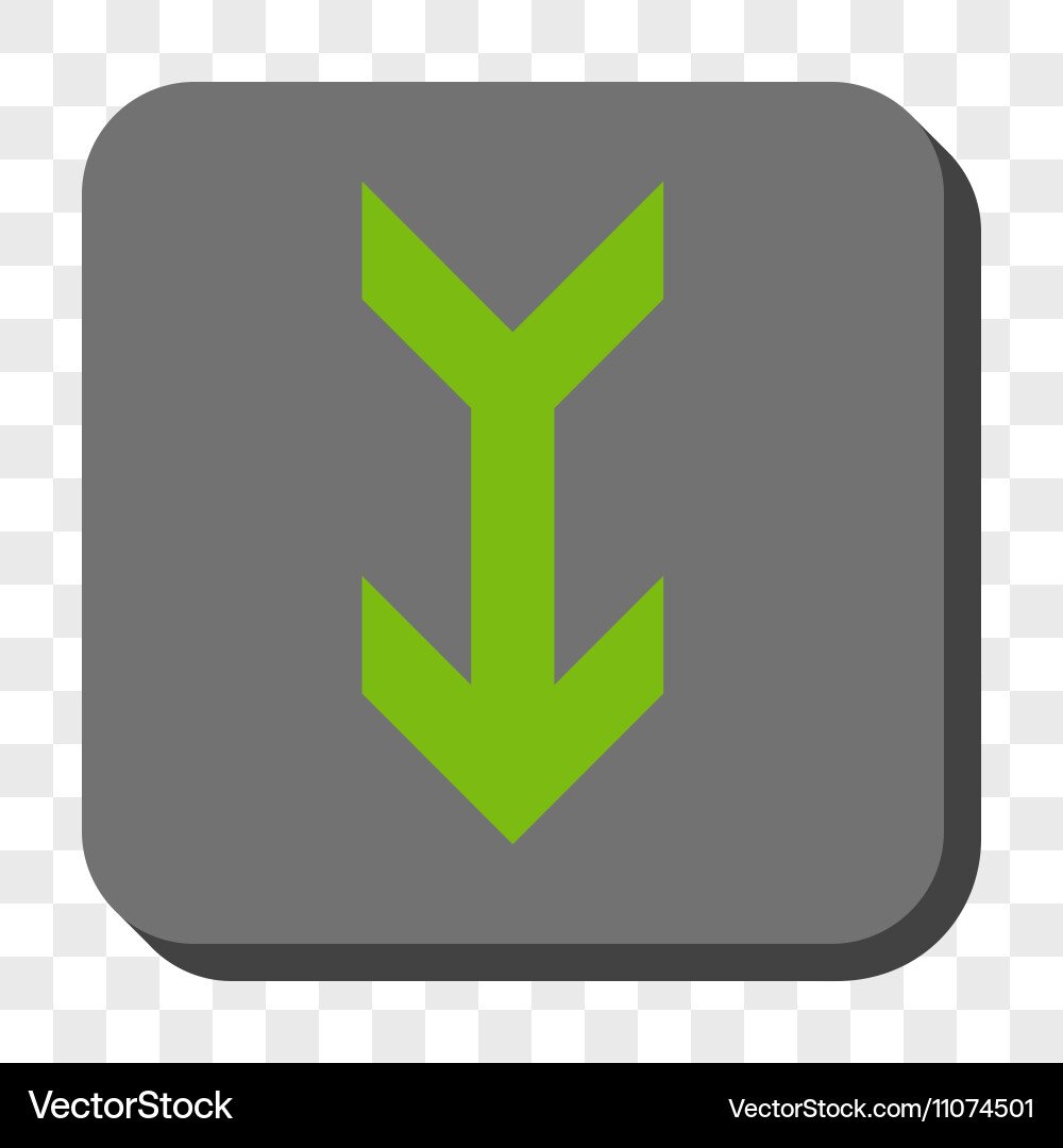 Arrow down rounded square button vector image