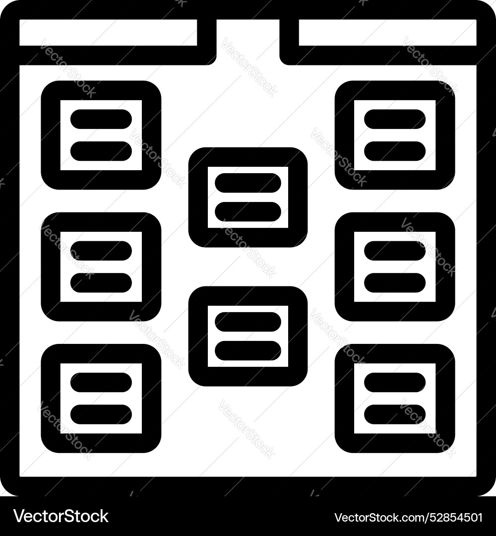 Building facade with multiple windows Building facade with multiple windows vector image