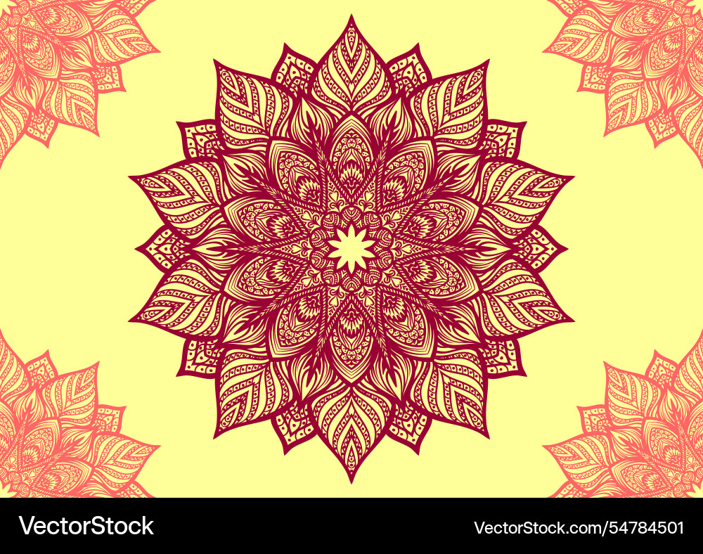 Circular pattern element in the form of a mandala vector image