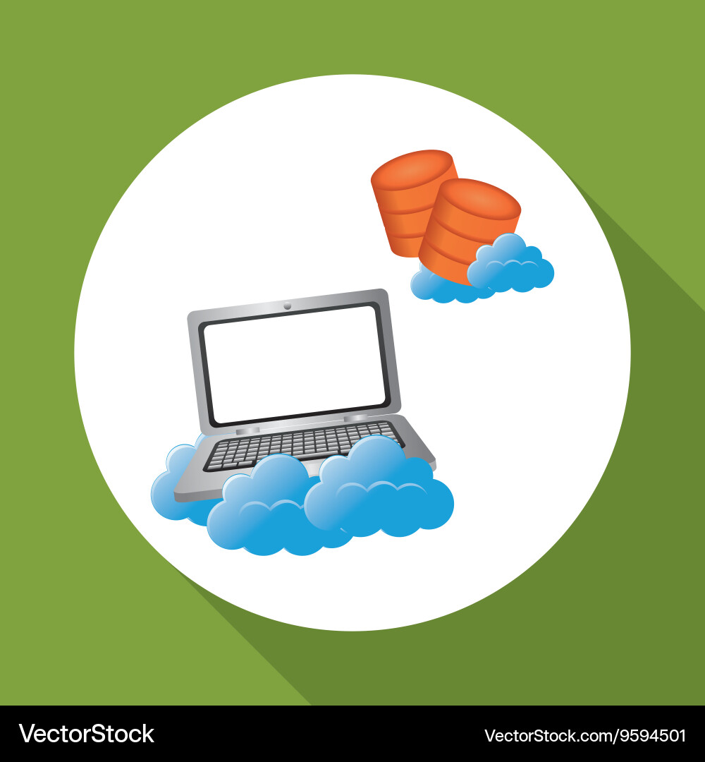 Data center cloud computing technology concept vector image
