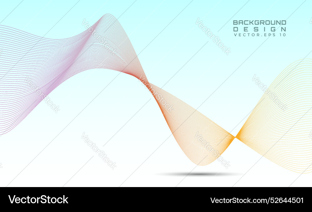 Flowing wave of stripe dynamic pattern minimalist Vector Image