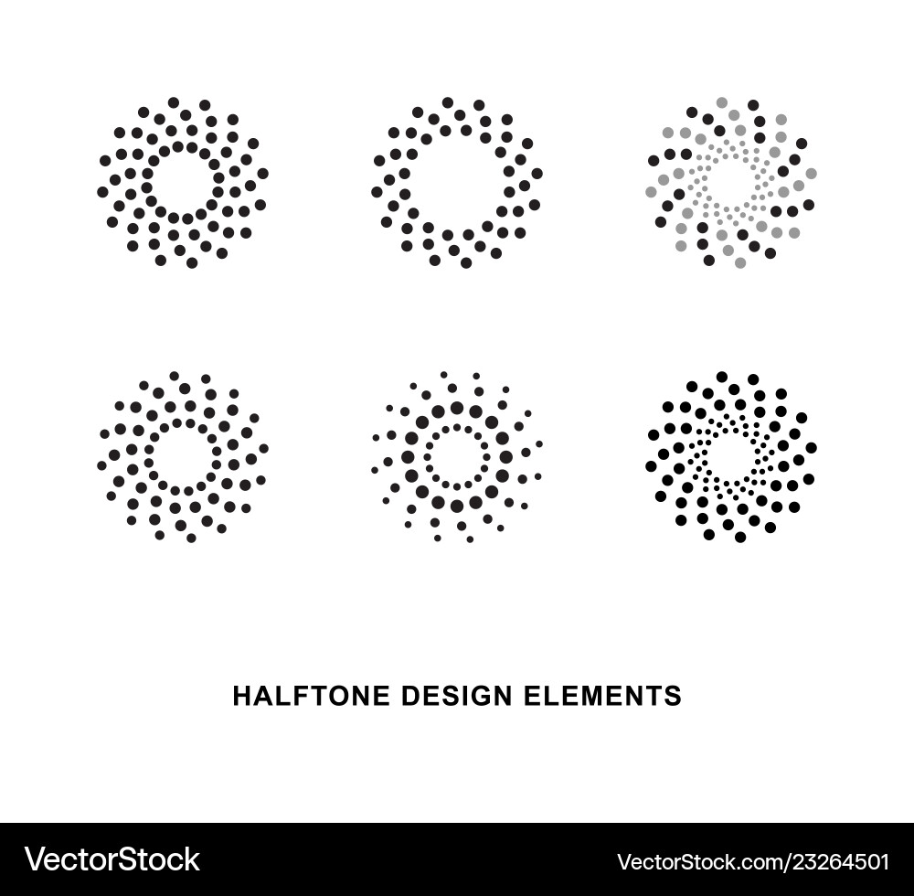 Halftone dots forms Halftone dots forms vector image