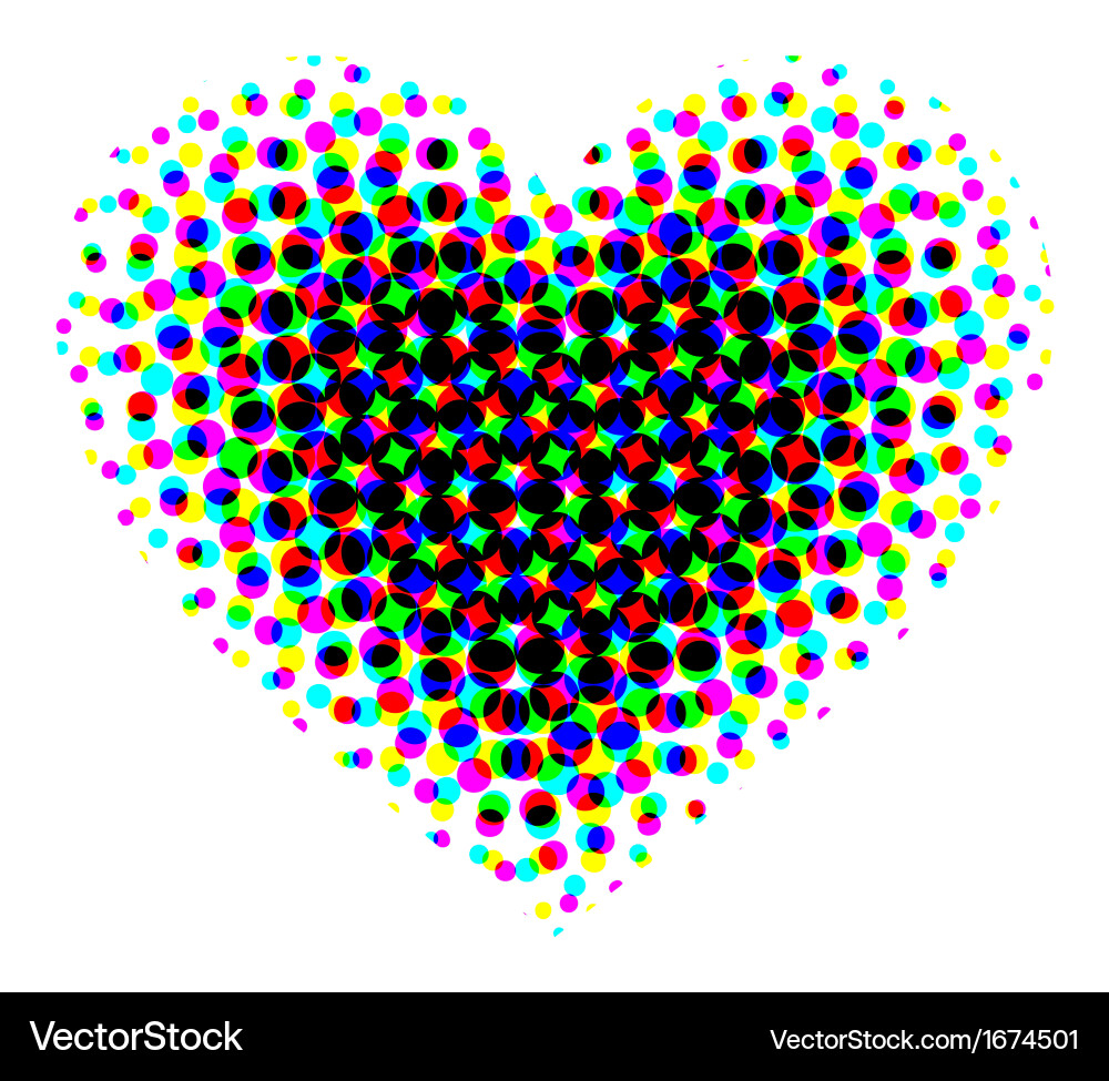 Heart Halftone Pattern vector image