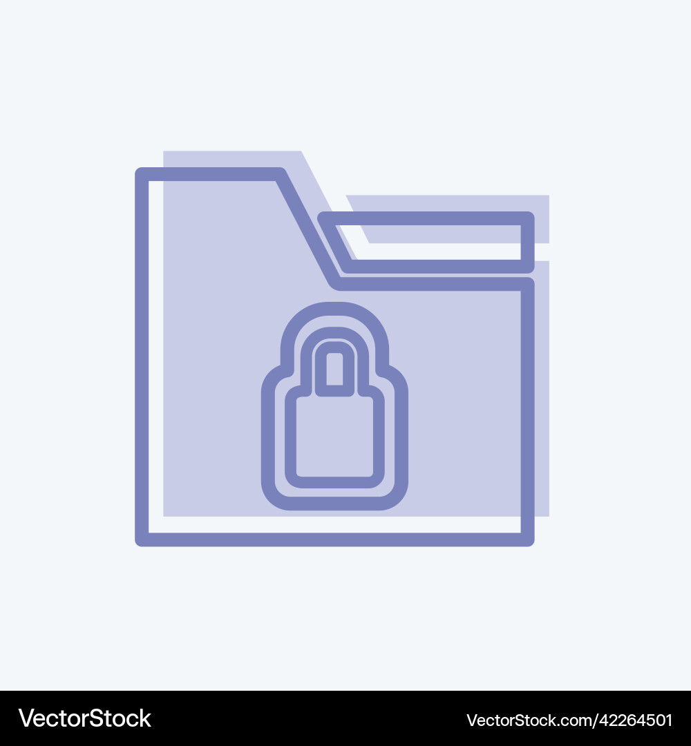 Icon locked folder suitable for user interface vector image
