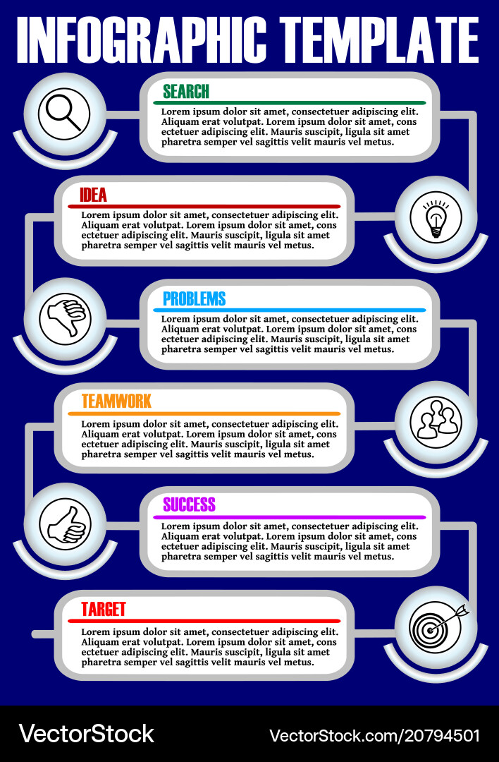 Infographic process visualization template Vector Image