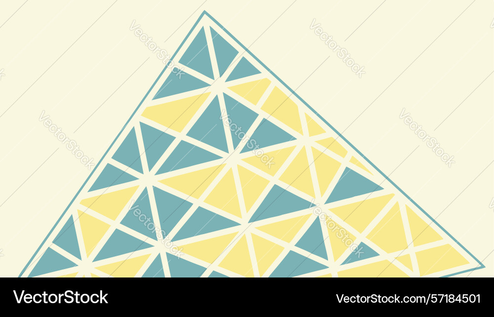Intricate geometric pattern within triangle shape vector image