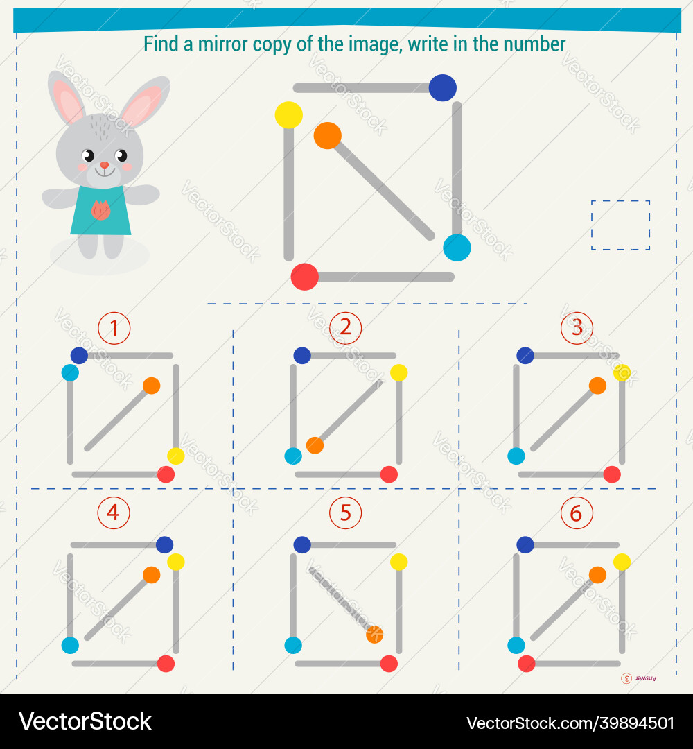 Logic puzzle game for children select and write Logic puzzle game for children select and write vector image