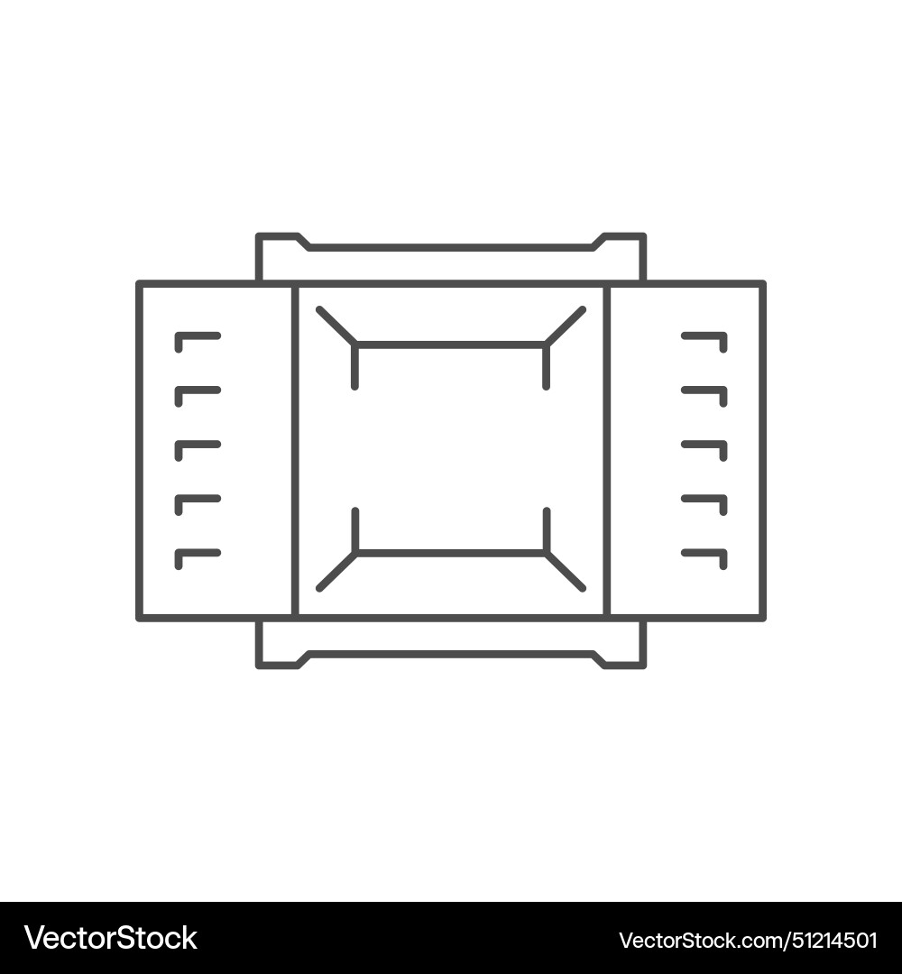 Open container line outline icon vector image