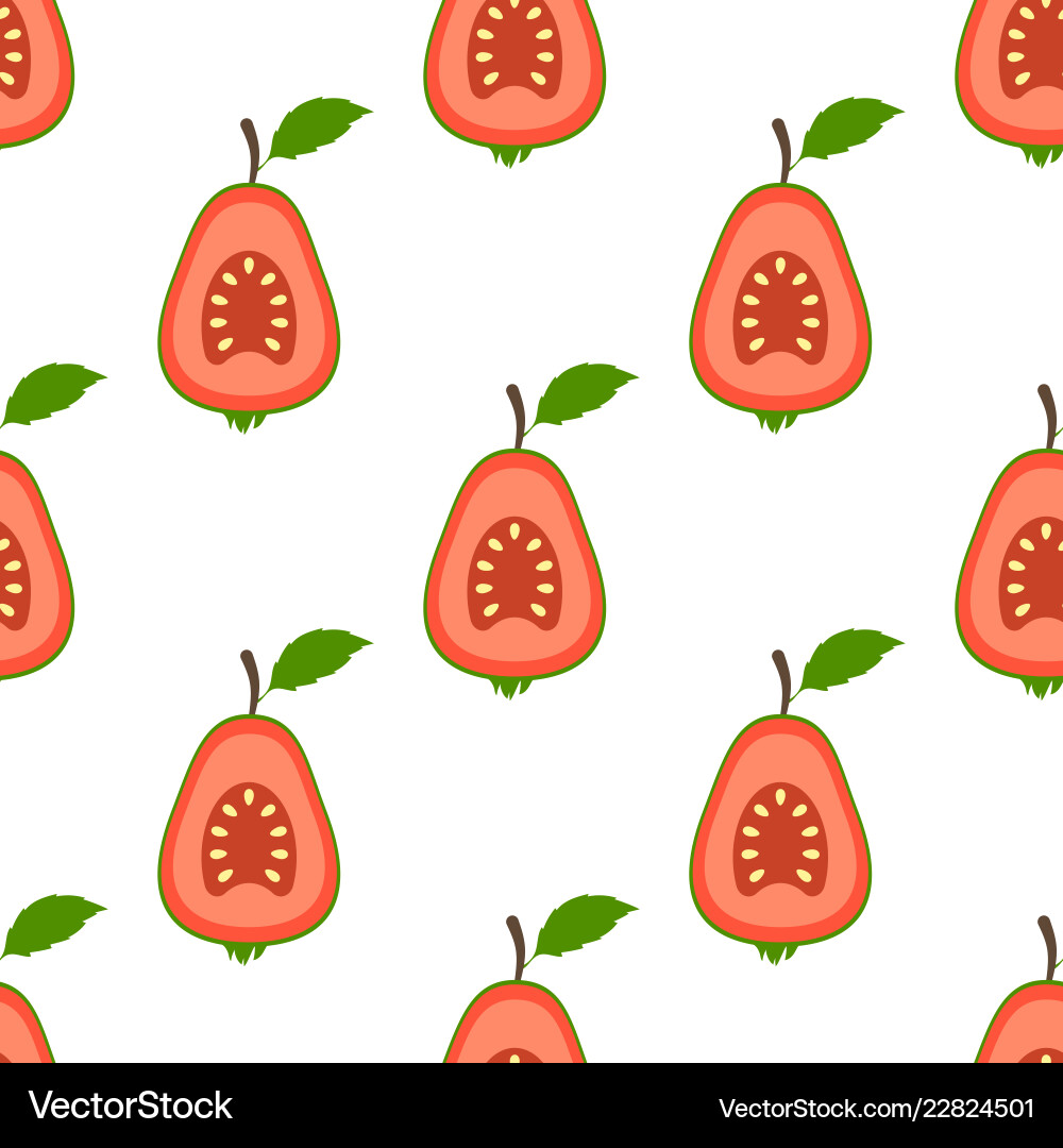 Pattern with guava Vector Image