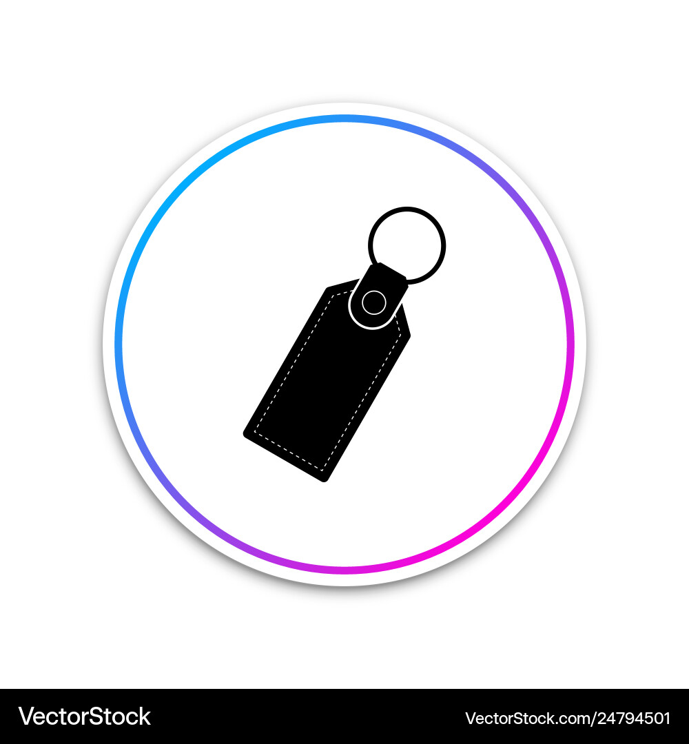 Rectangular key chain with ring for icon Rectangular key chain with ring for icon vector image