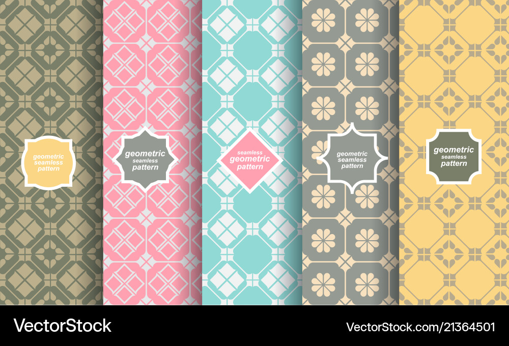 Retro Geometric Patterns vector image