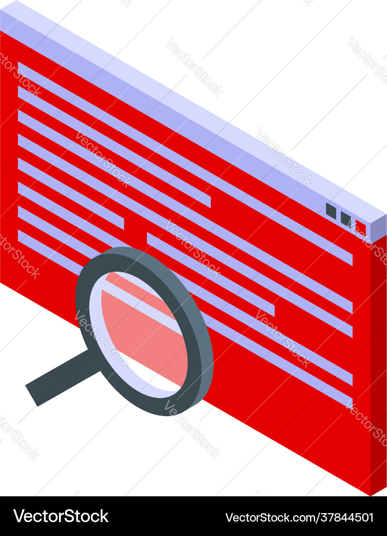 Scan malware icon isometric style Scan malware icon isometric style vector image