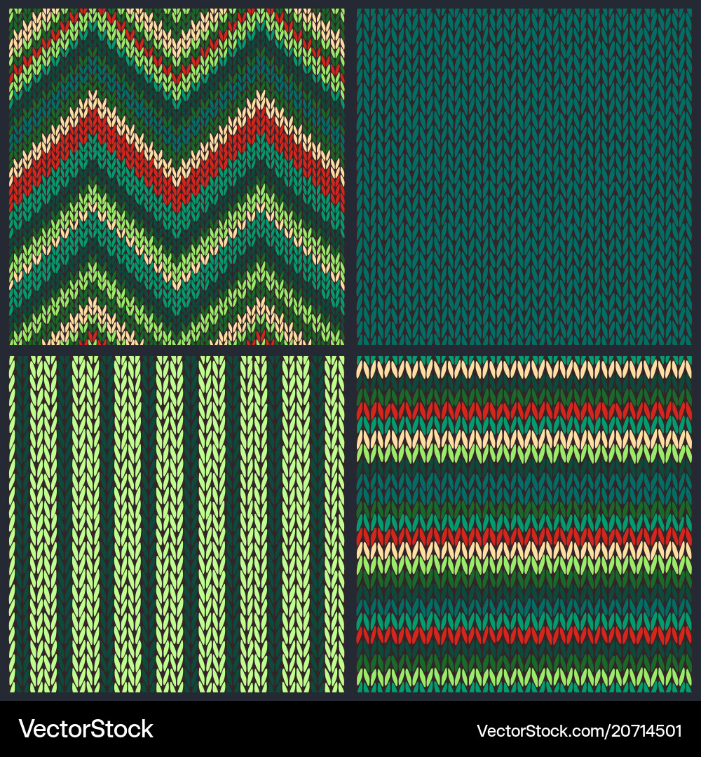 Seamless knitted pattern set of color backgrounds Seamless knitted pattern set of color backgrounds Vector Image