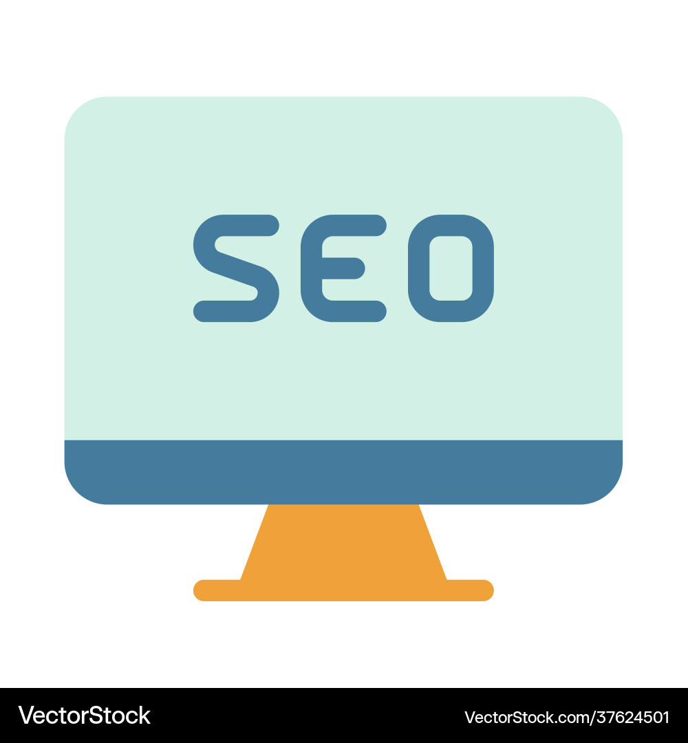 Seo internet web computer single isolated icon Seo internet web computer single isolated icon vector image