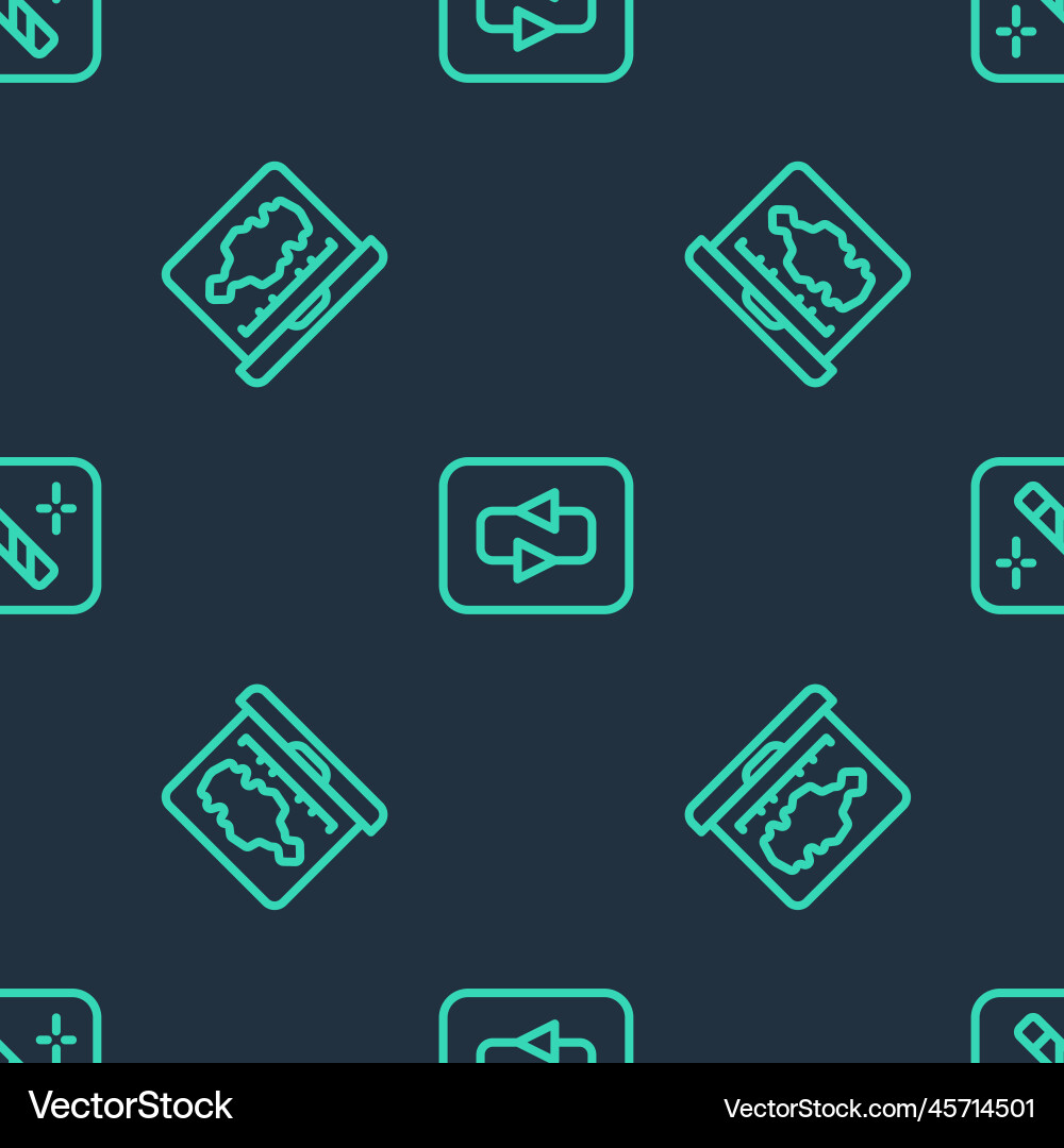 Set line repeat button sound or audio recorder Set line repeat button sound or audio recorder vector image