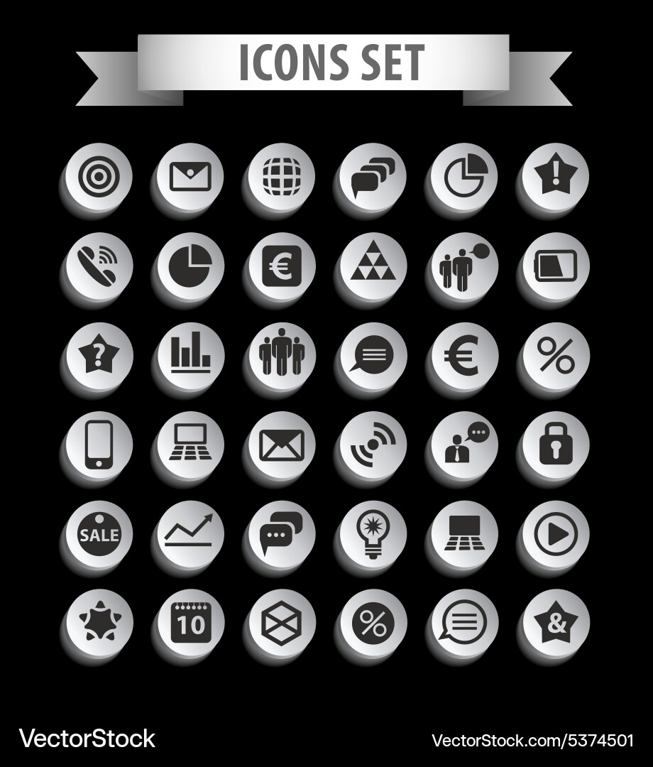 Set of web icons vector image