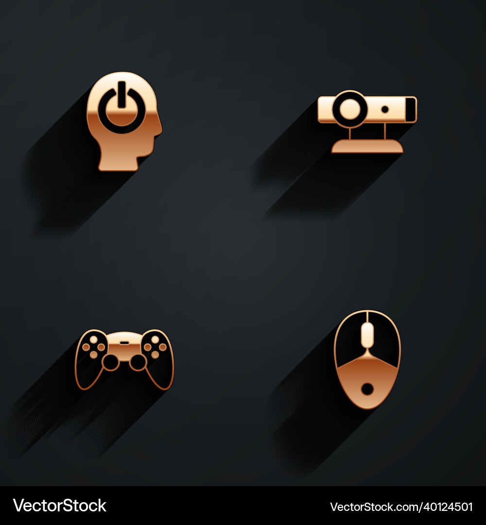 Set Power-Taste Web-Kamera Spiel Controller Set Power-Taste Web-Kamera Spiel Controller vektorbild