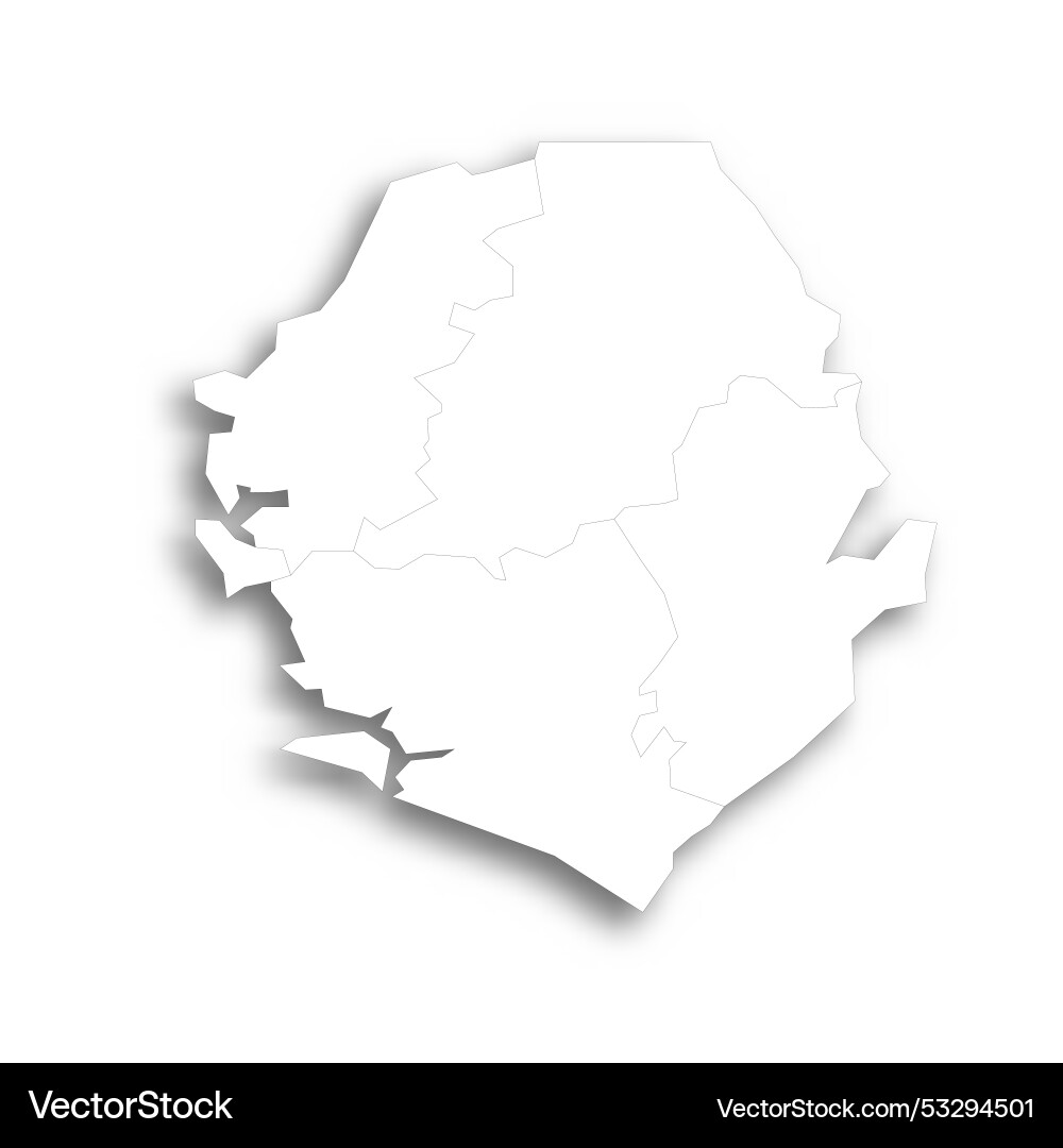 Sierra leone politische Karte der Verwaltung Sierra leone politische Karte der Verwaltung vektorbild