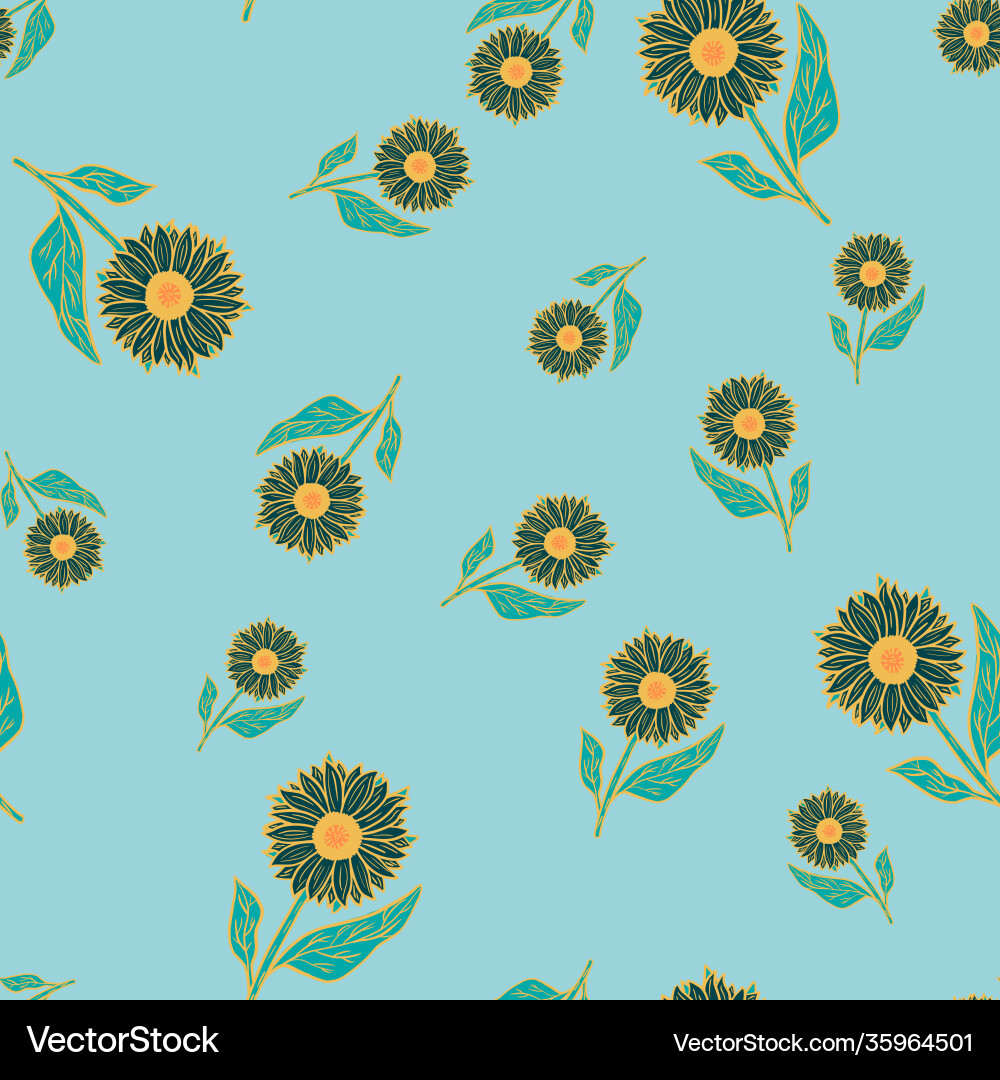 Simple design seamless random pattern with yellow vector image