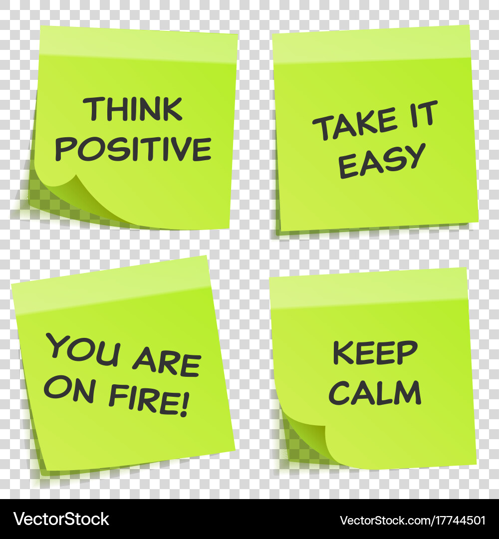 Sticky note with text and shadow isolated vector image