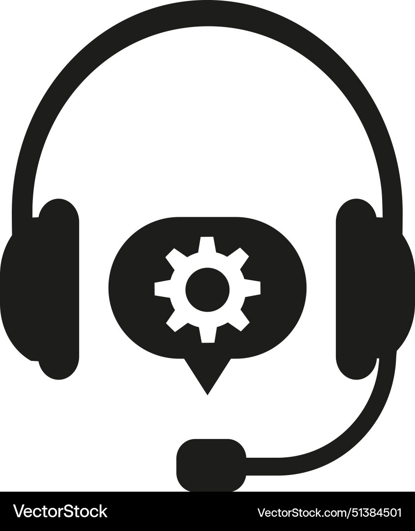 Tech support icon in flat style Tech support icon in flat style Vector Image